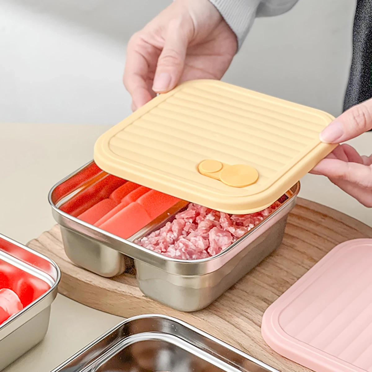Stackable Stainless Steel Fridge Storage Container - Image 4