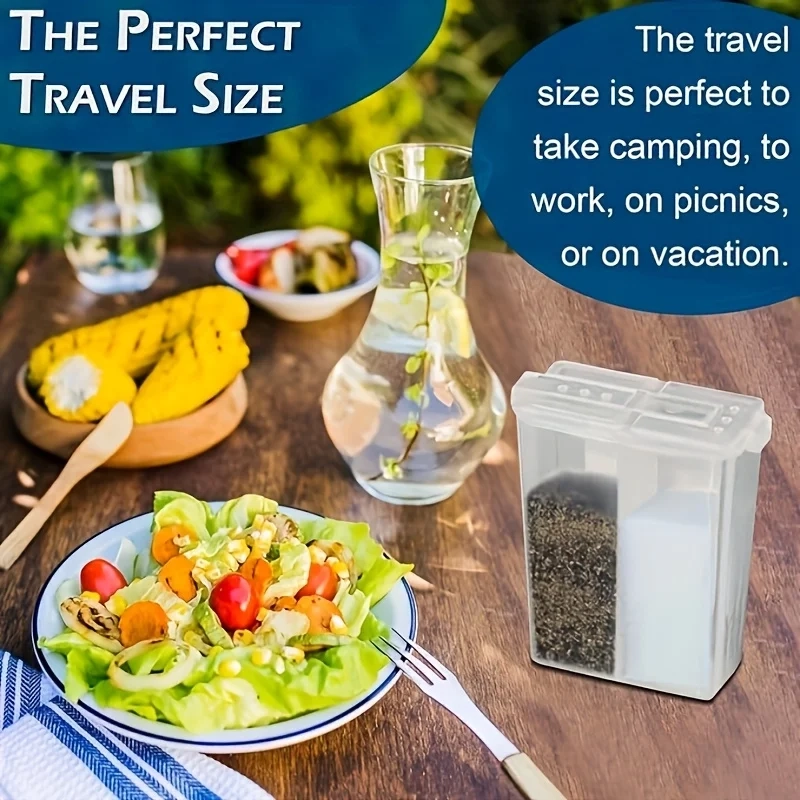 Mini Travel Seasoning Jar Set - Transparent Plastic Picnic Barbecue Seasoning Jar with Lid Travel Seasoning Box - Image 4