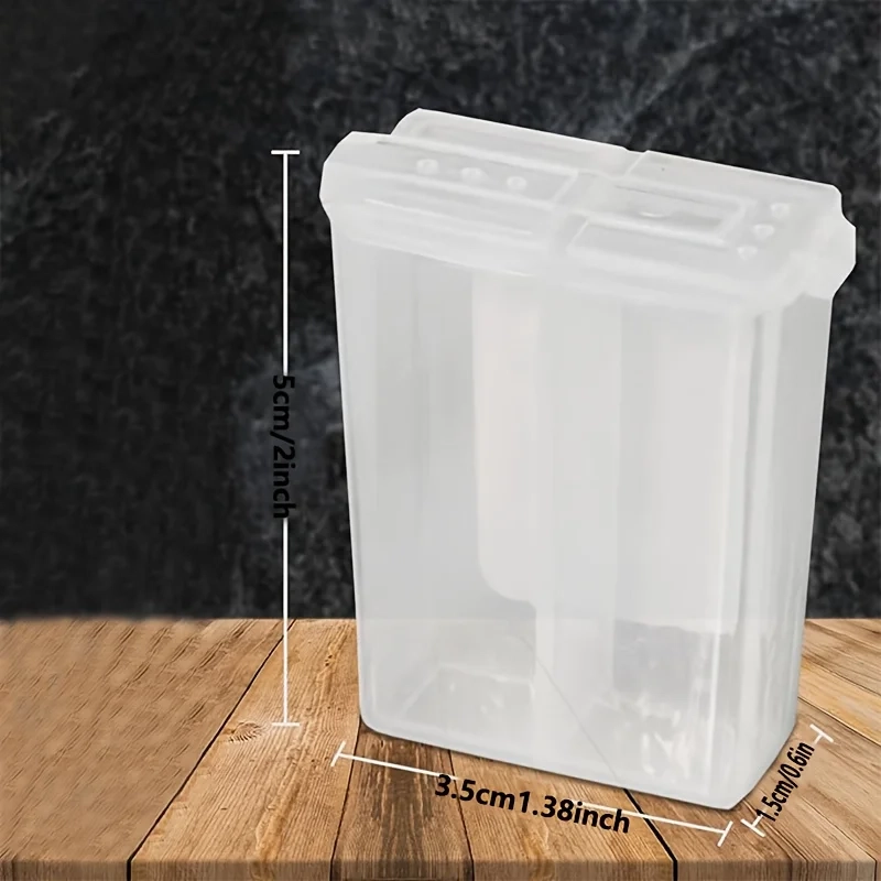 Mini Travel Seasoning Jar Set - Transparent Plastic Picnic Barbecue Seasoning Jar with Lid Travel Seasoning Box - Image 6
