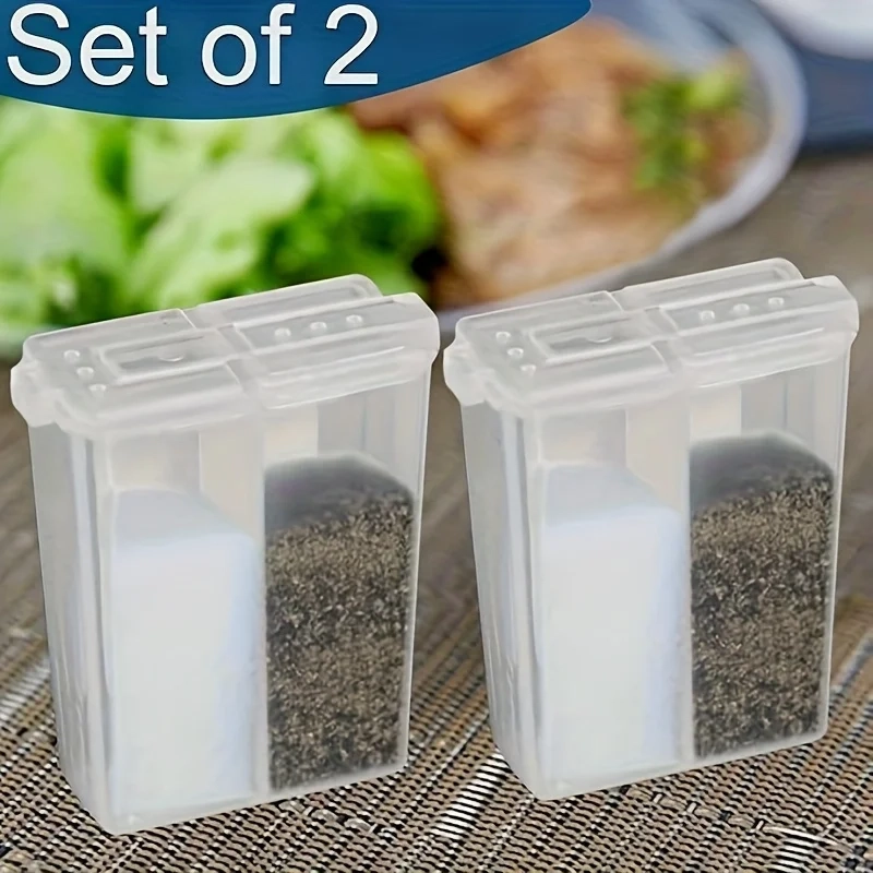 Mini Travel Seasoning Jar Set - Transparent Plastic Picnic Barbecue Seasoning Jar with Lid Travel Seasoning Box