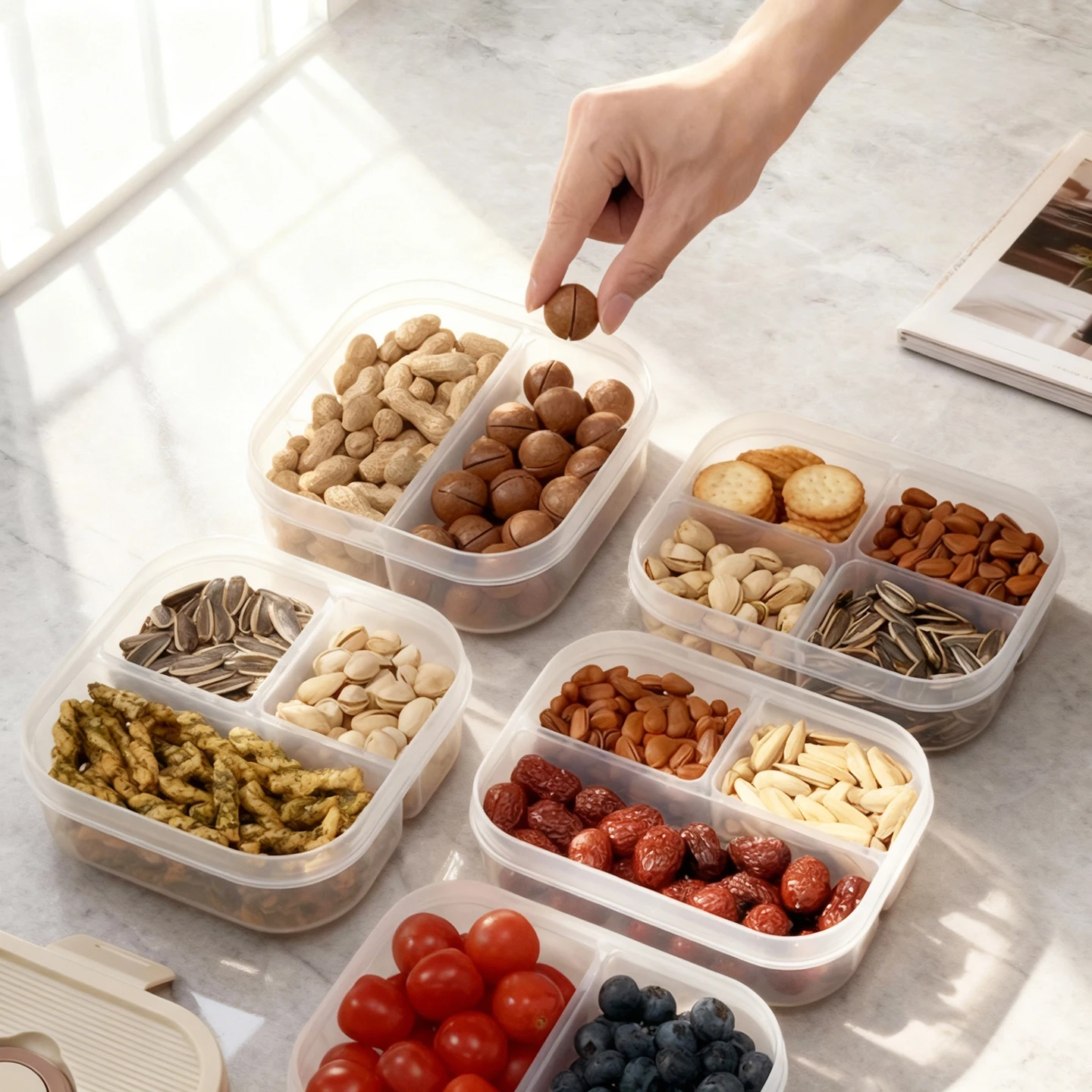 Sealed Divided Snack Storage Box - Image 4