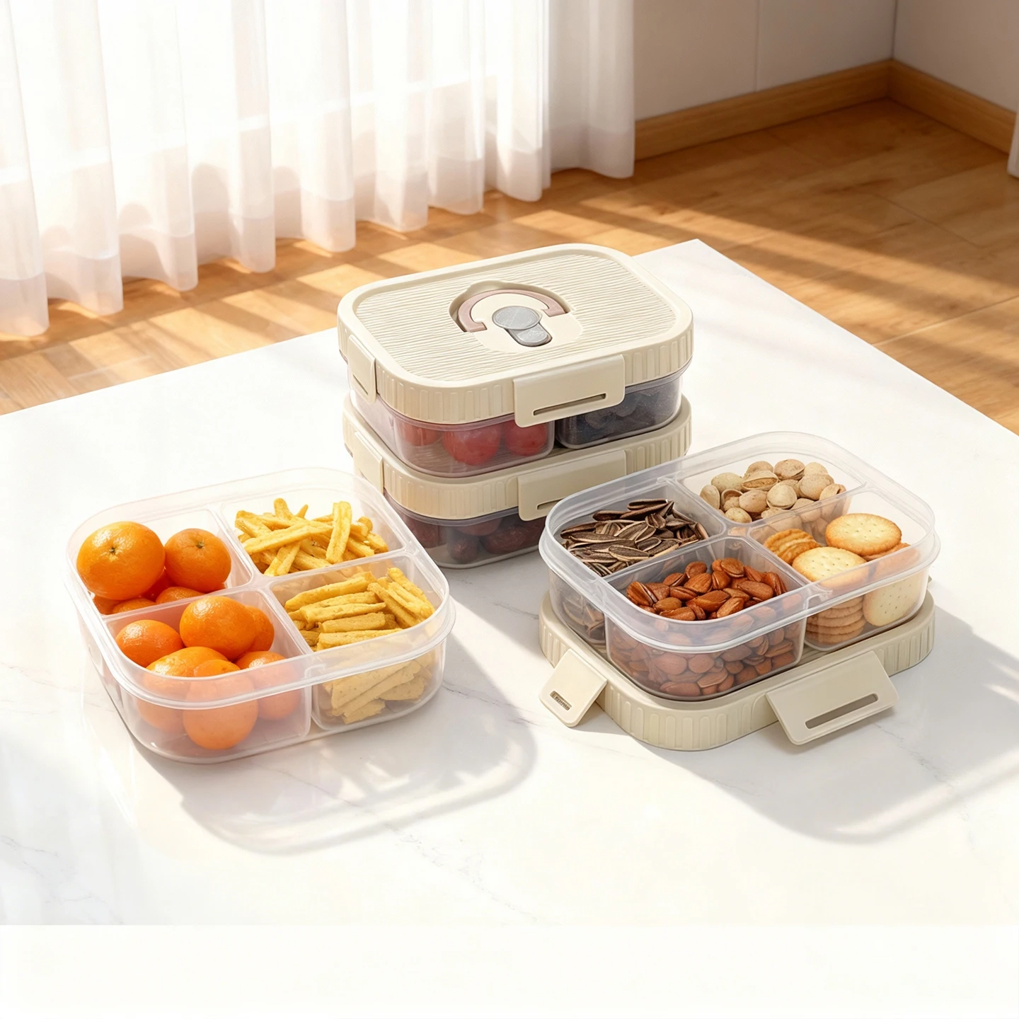 Sealed Divided Snack Storage Box