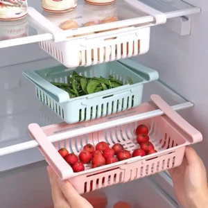 Expandable Fridge Drawer Organizer Basket