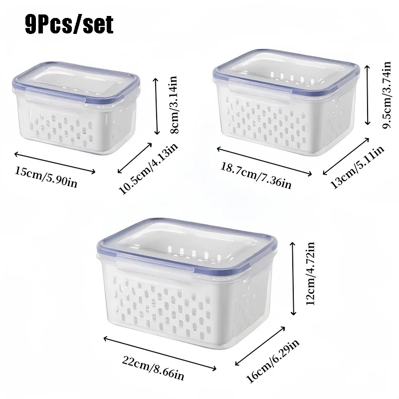 Fruit Storage Container Set with Removable Colander - Image 7