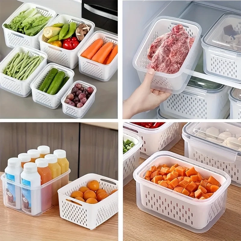 Fruit Storage Container Set with Removable Colander - Image 4