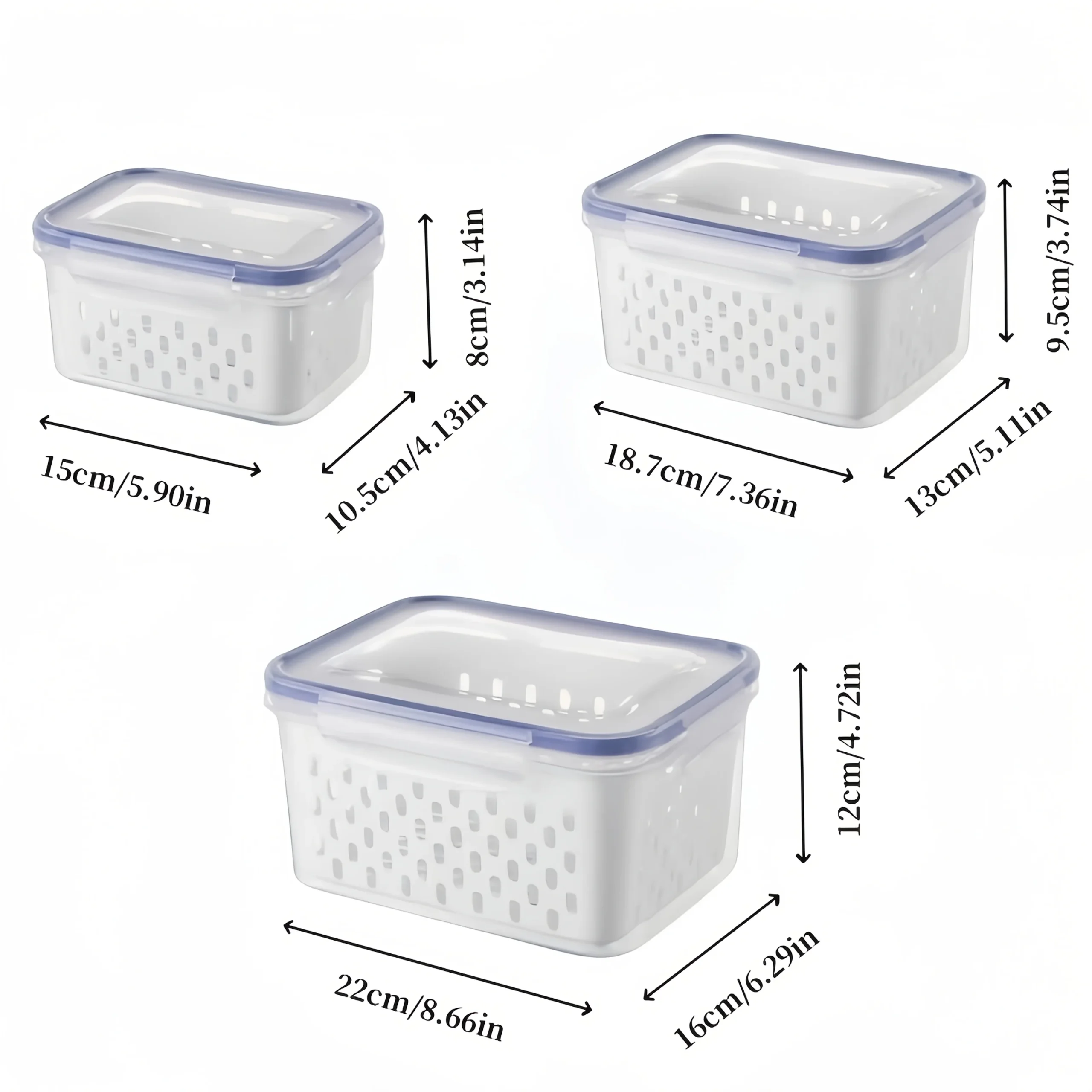 Fruit Storage Container Set with Removable Colander - Image 6