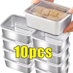 Stainless Steel Fridge Storage Container with Lid