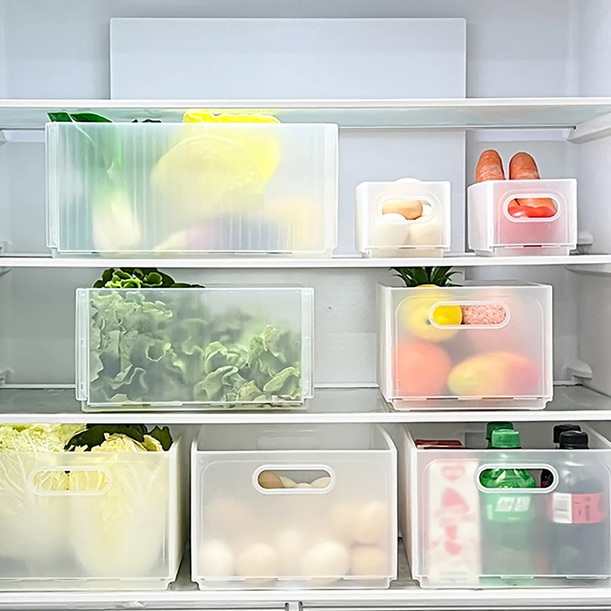 Foldable Pull-Out Fridge Storage Box - Image 2