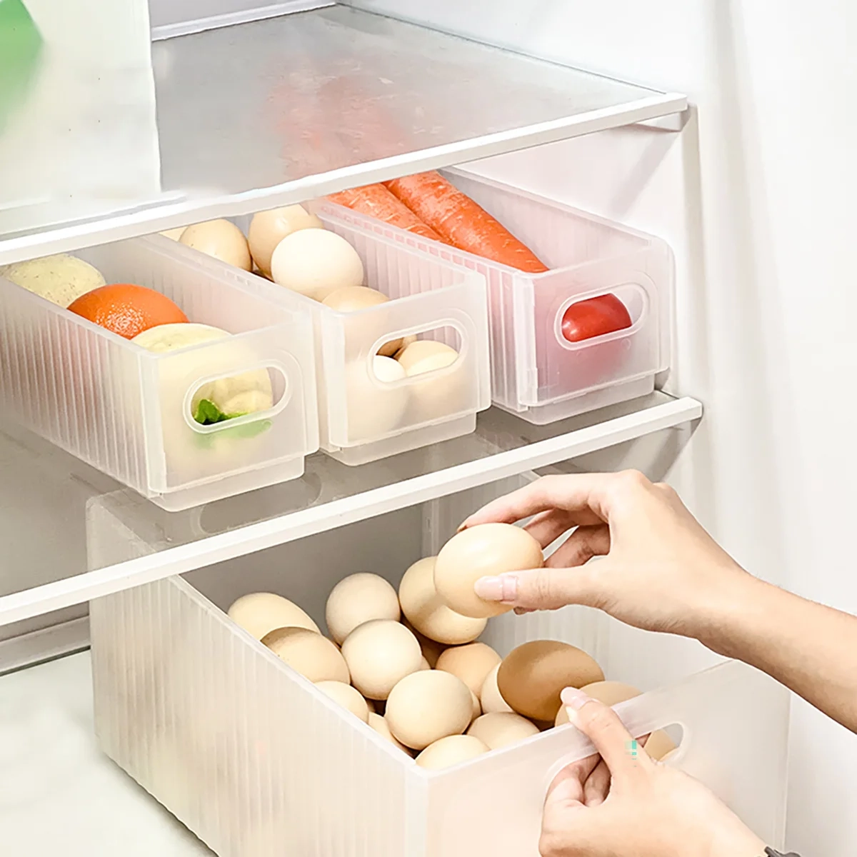 Foldable Pull-Out Fridge Storage Box - Image 3