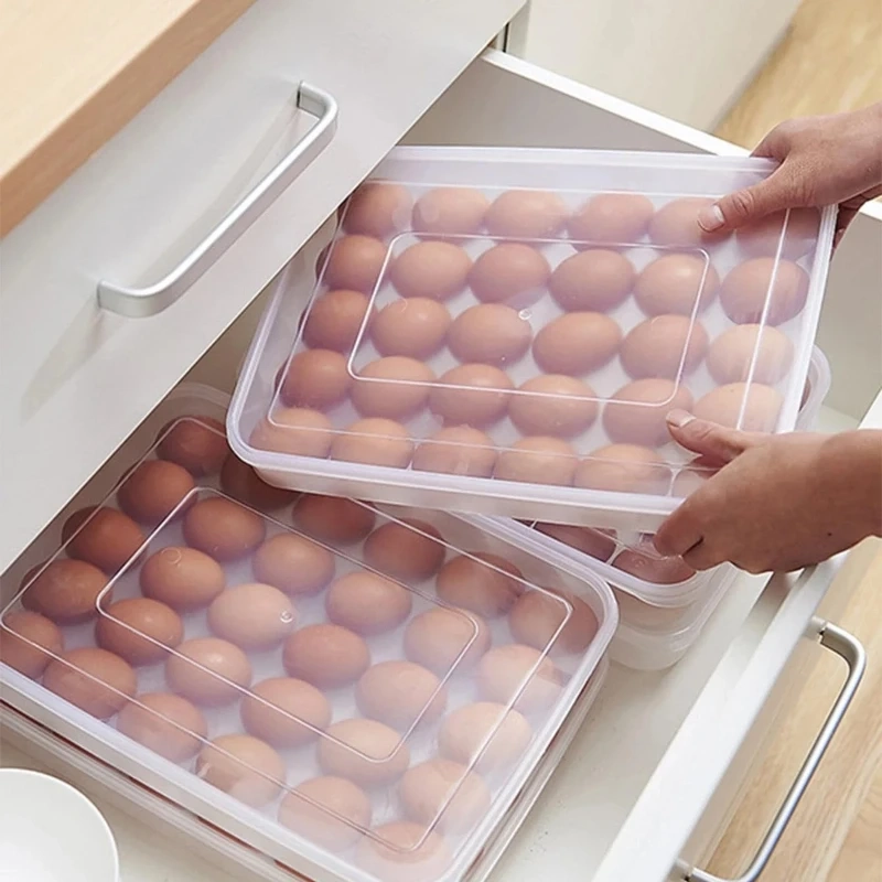 Clear Egg Storage Box with Lid