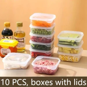 Square Transparent Fridge Storage Box Set