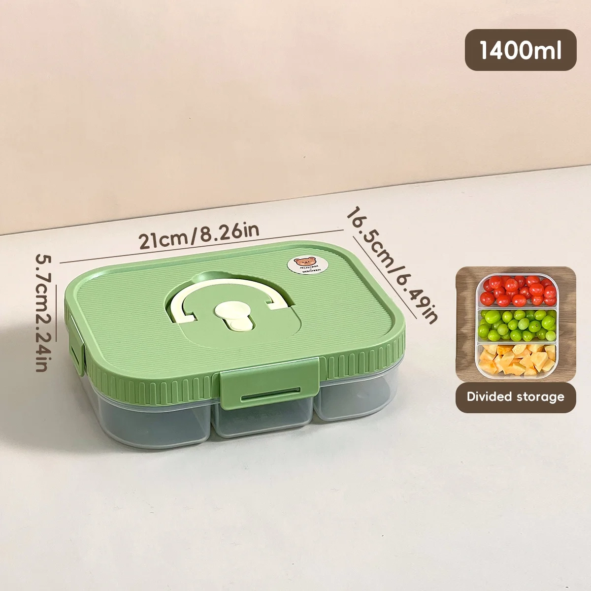 Airtight Divided Snack Storage Box - Image 7