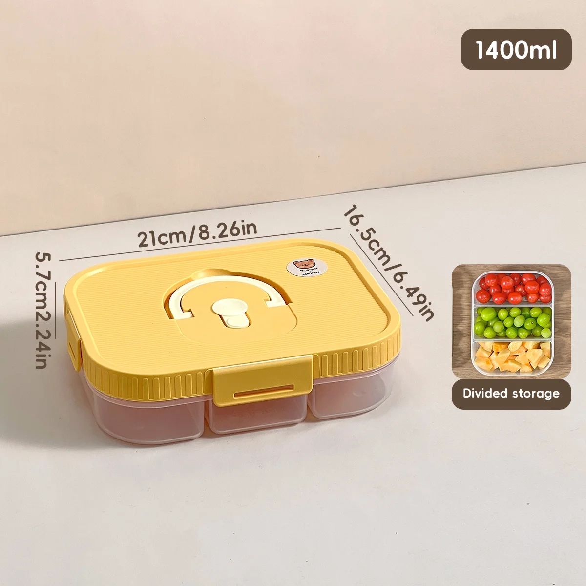 Airtight Divided Snack Storage Box - Image 14