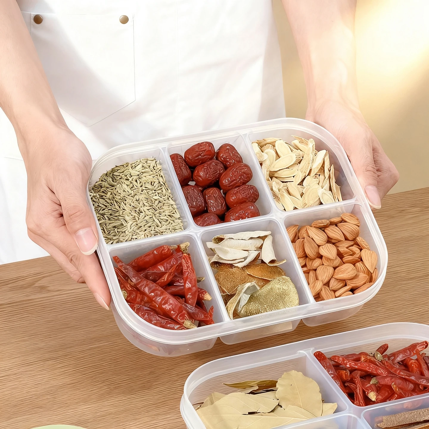 Airtight Divided Snack Storage Box