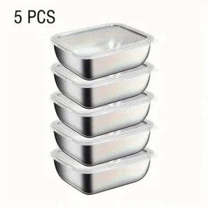 Stackable Stainless Steel Food Storage Boxes