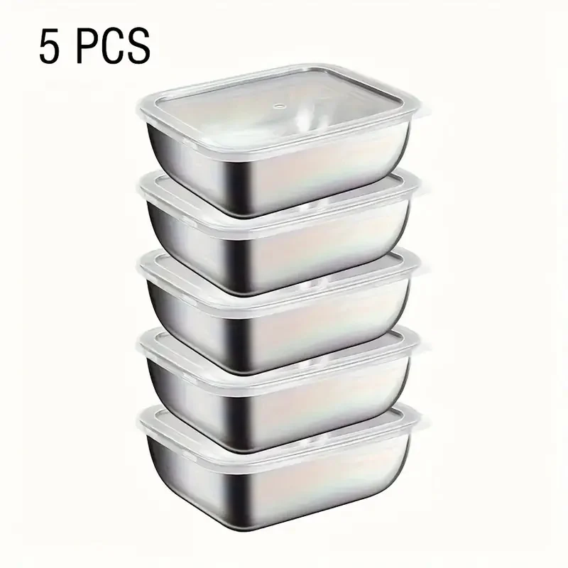 Stackable Stainless Steel Food Storage Boxes