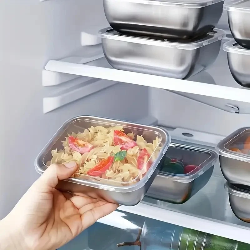 Stackable Stainless Steel Food Storage Boxes - Image 4