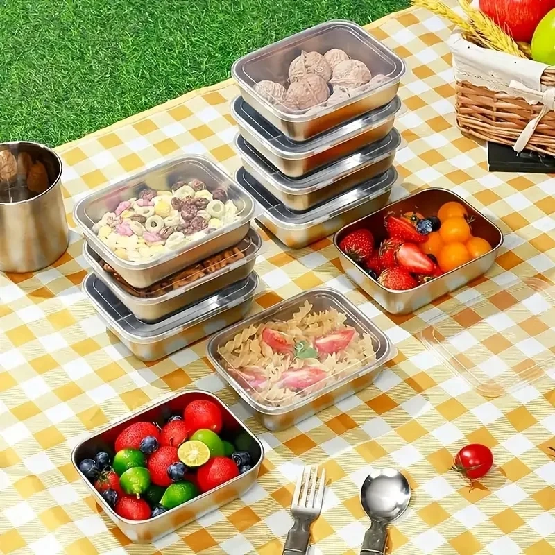 Stackable Stainless Steel Food Storage Boxes - Image 5