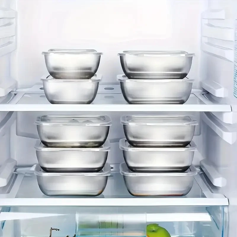 Stackable Stainless Steel Food Storage Boxes - Image 6