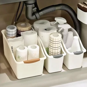 Rolling Under Sink Storage Basket Set