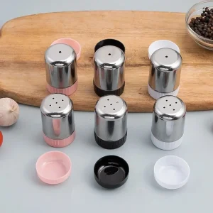 Stainless Steel Salt and Spice Shaker with Dust Cover