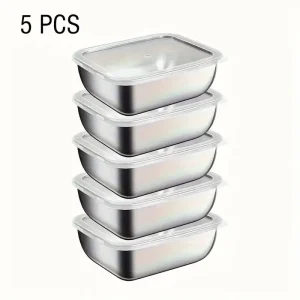 Stackable Stainless Steel Food Storage Boxes