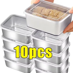 Stainless Steel Fridge Storage Container with Lid