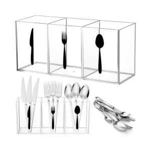 3-Compartment Utensil Organizer Box