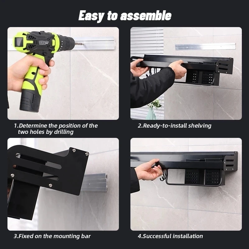Wall-Mounted Kitchen Storage Shelf - Image 3