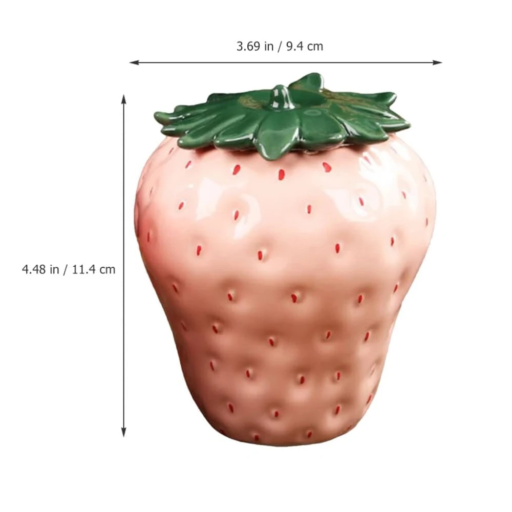 Strawberry Ceramic Storage Jar - Image 3