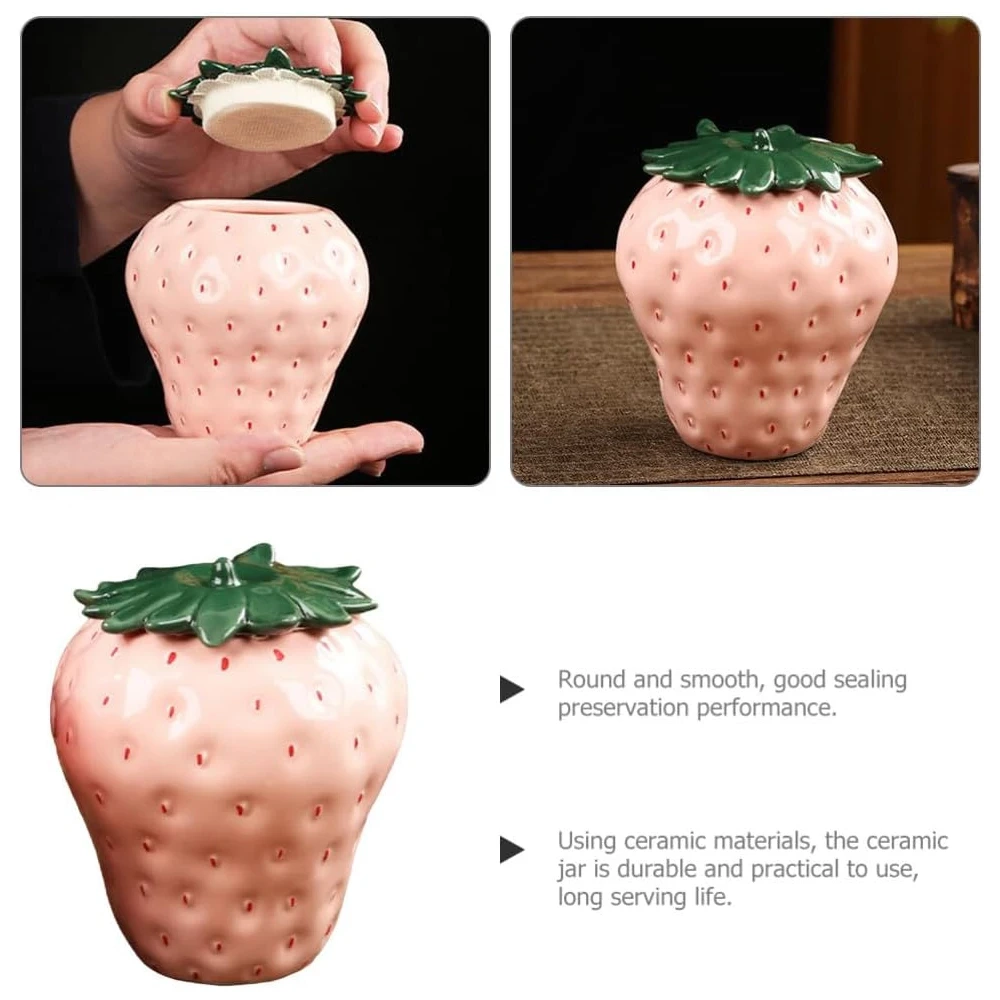 Strawberry Ceramic Storage Jar - Image 6