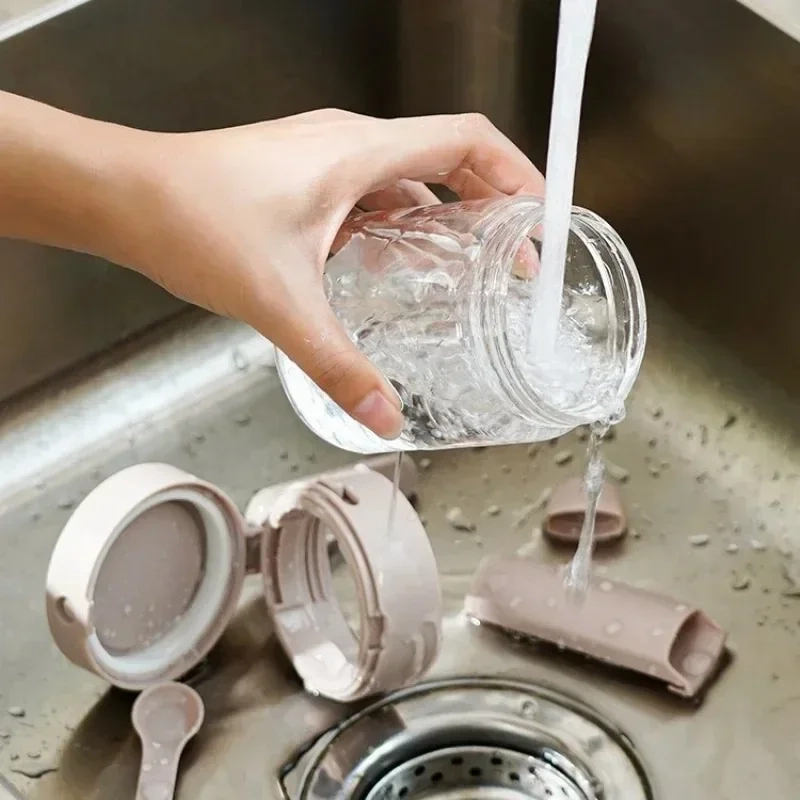 2-in-1 Glass Seasoning Jar with Spoon - Image 5