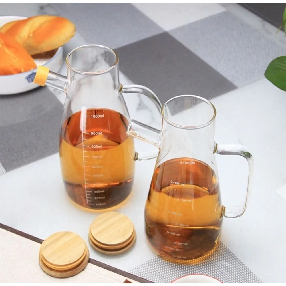 Glass Oil Bottle with Handle - Image 3