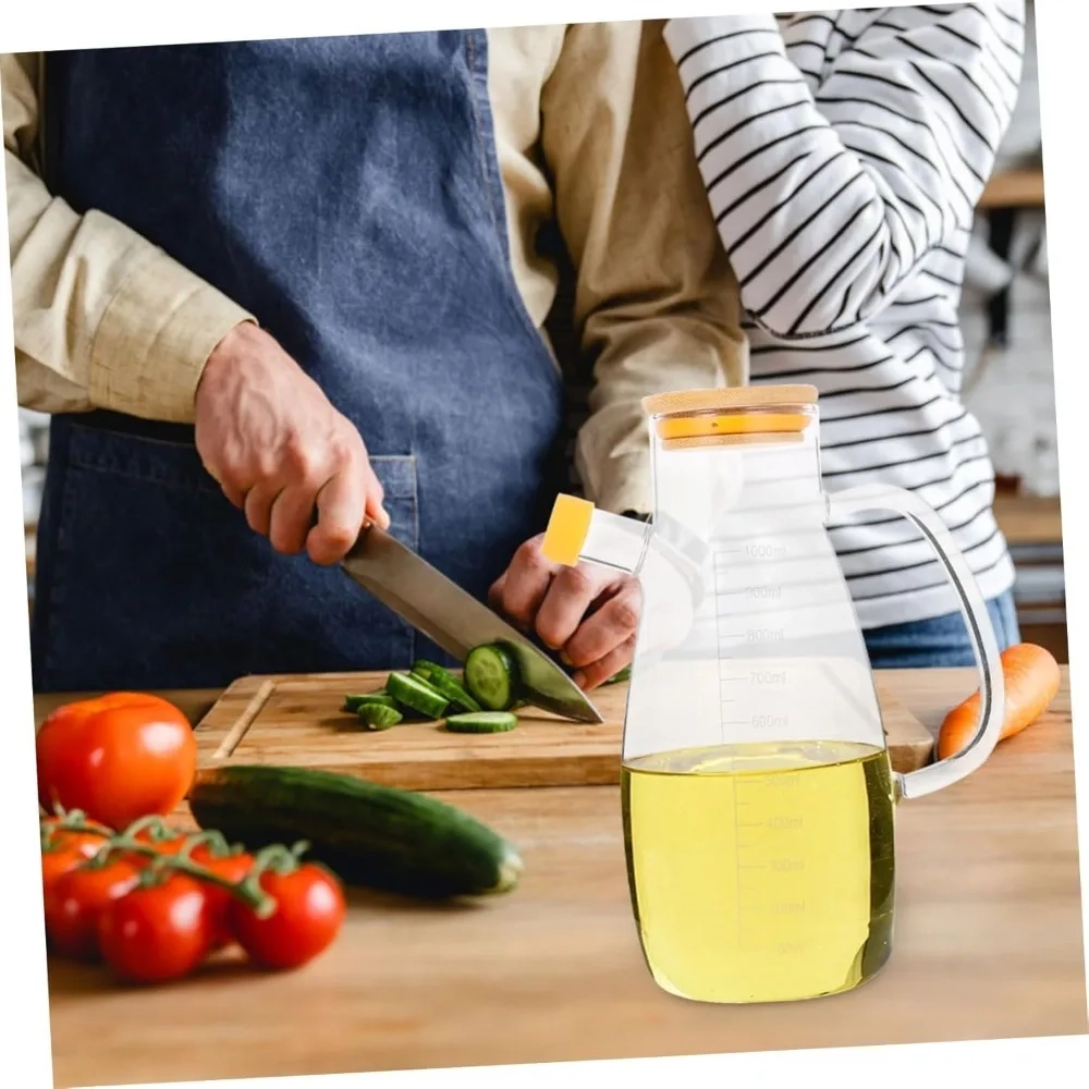 Glass Oil Bottle with Handle - Image 5