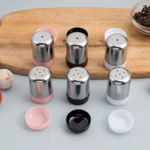 Stainless Steel Salt and Spice Shaker with Dust Cover