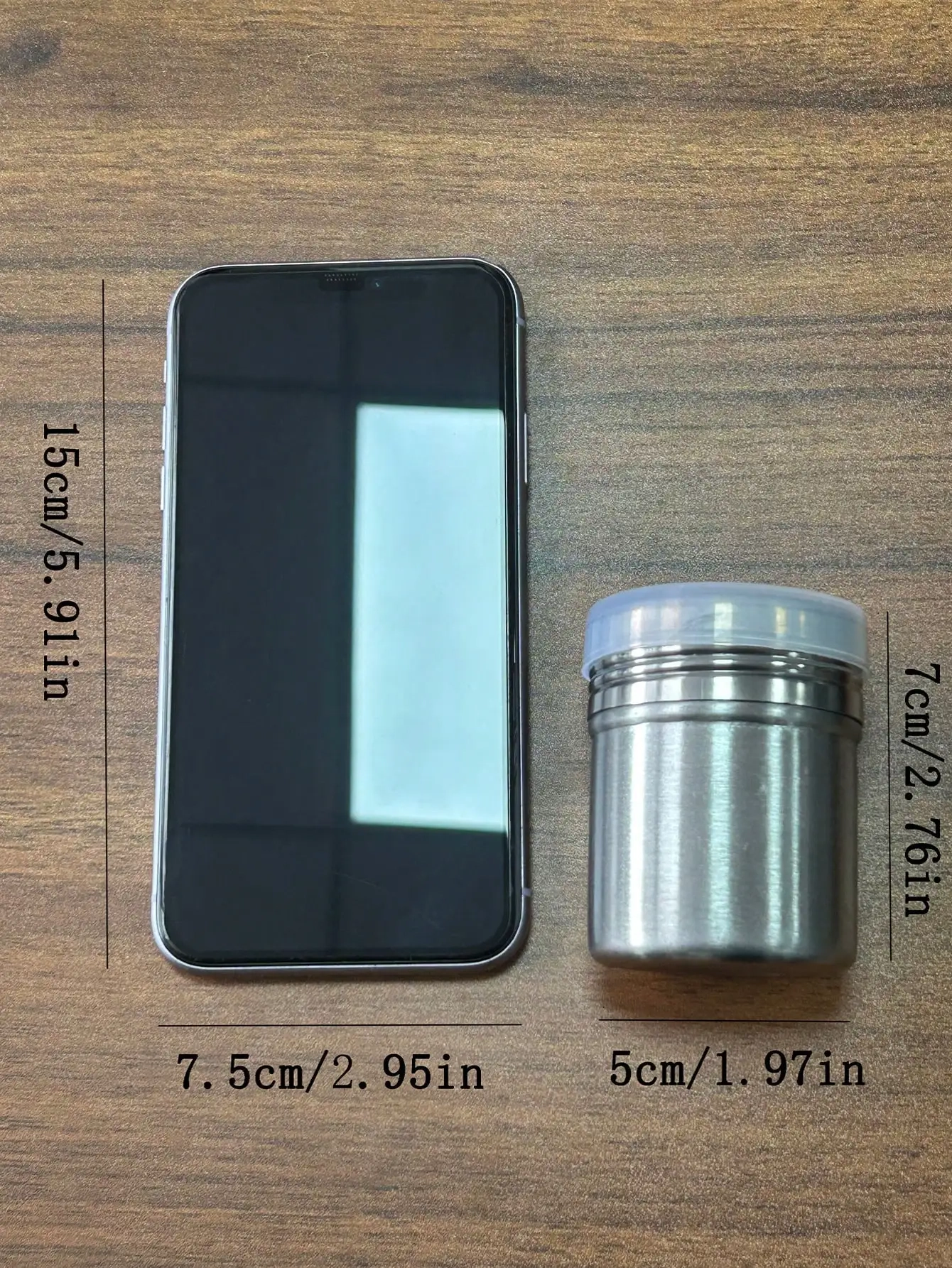 Stainless Steel Fine Mesh Powder Shaker - Easily Cleanable Metal Spice Dispenser - Image 7
