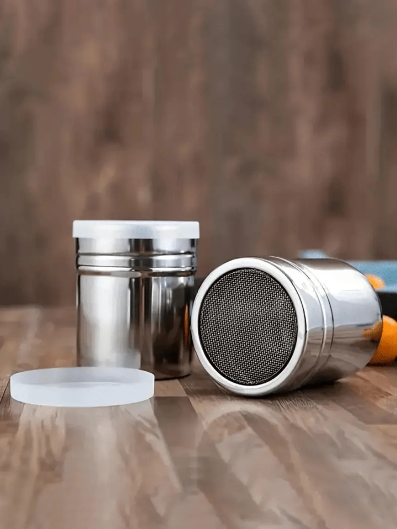 Stainless Steel Fine Mesh Powder Shaker - Easily Cleanable Metal Spice Dispenser - Image 2