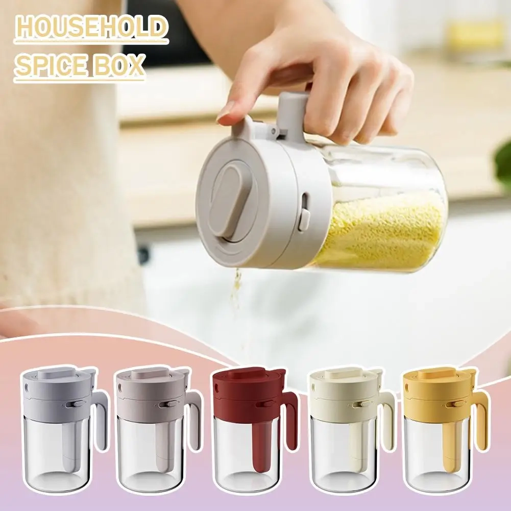 2-in-1 Glass Seasoning Container with Spoon - Image 3