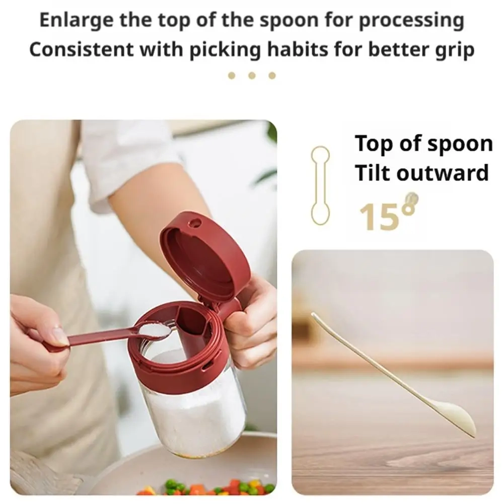 2-in-1 Glass Seasoning Container with Spoon - Image 5