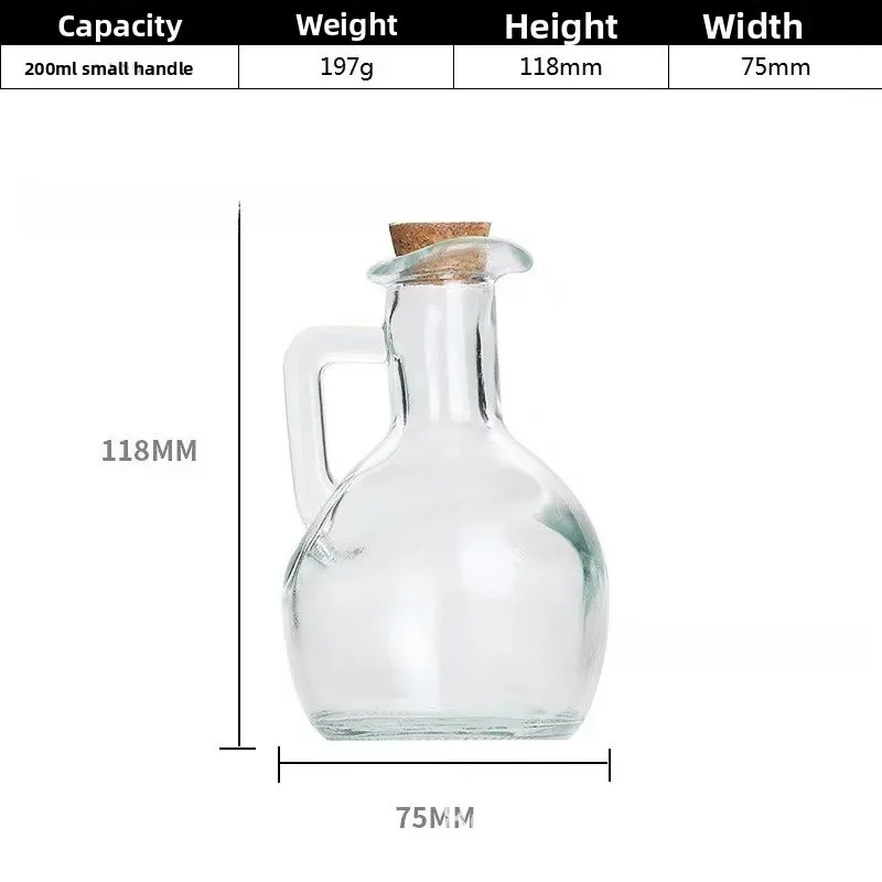 Glass Oil Dispenser Bottle with Handle - Image 6