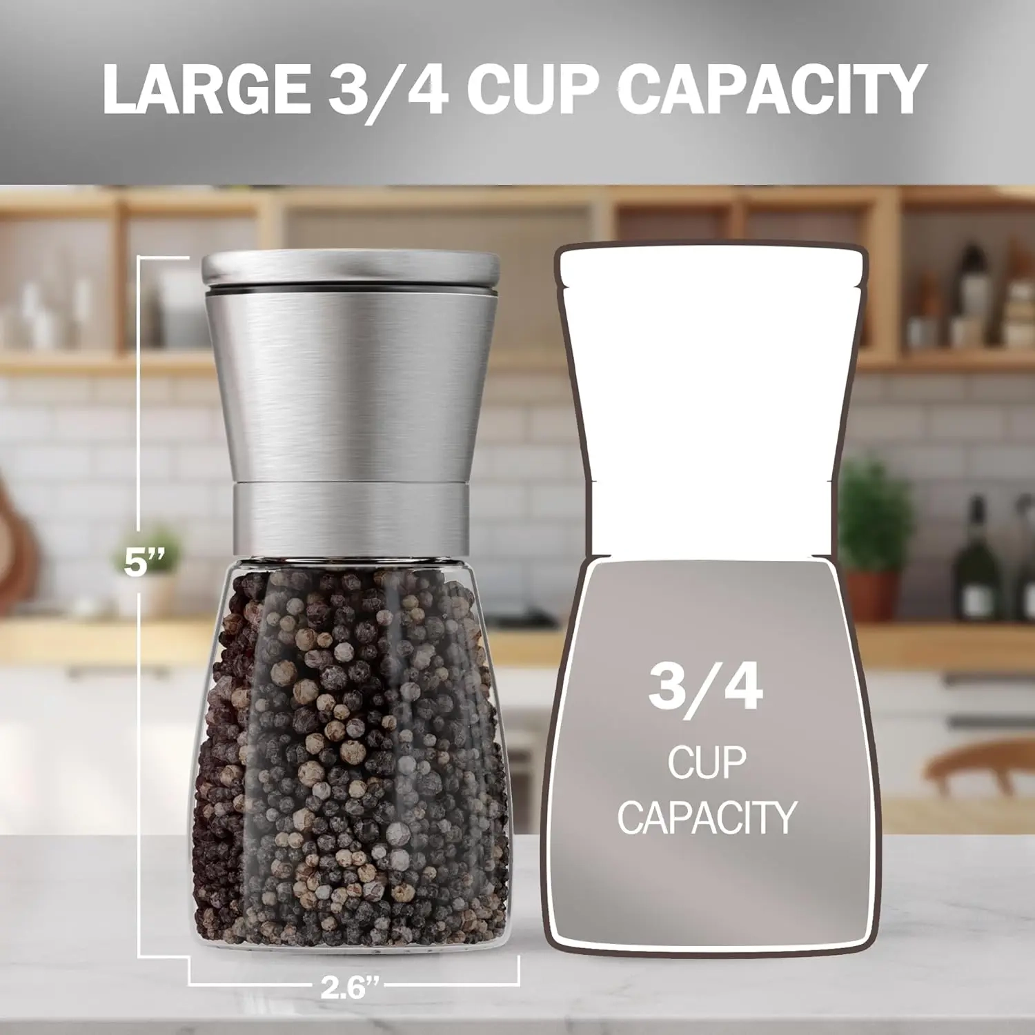 Manual Salt & Pepper Grinder - Image 4