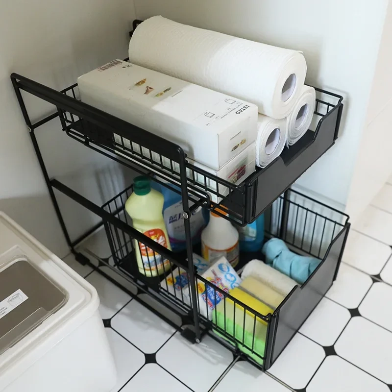 Pull-Out Under Sink Storage Rack - Image 3