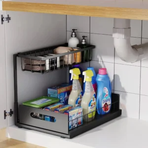 2 Tier Sliding Under Sink Organizer