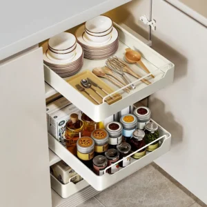 Pull-Out Cabinet Storage Drawer Organizer