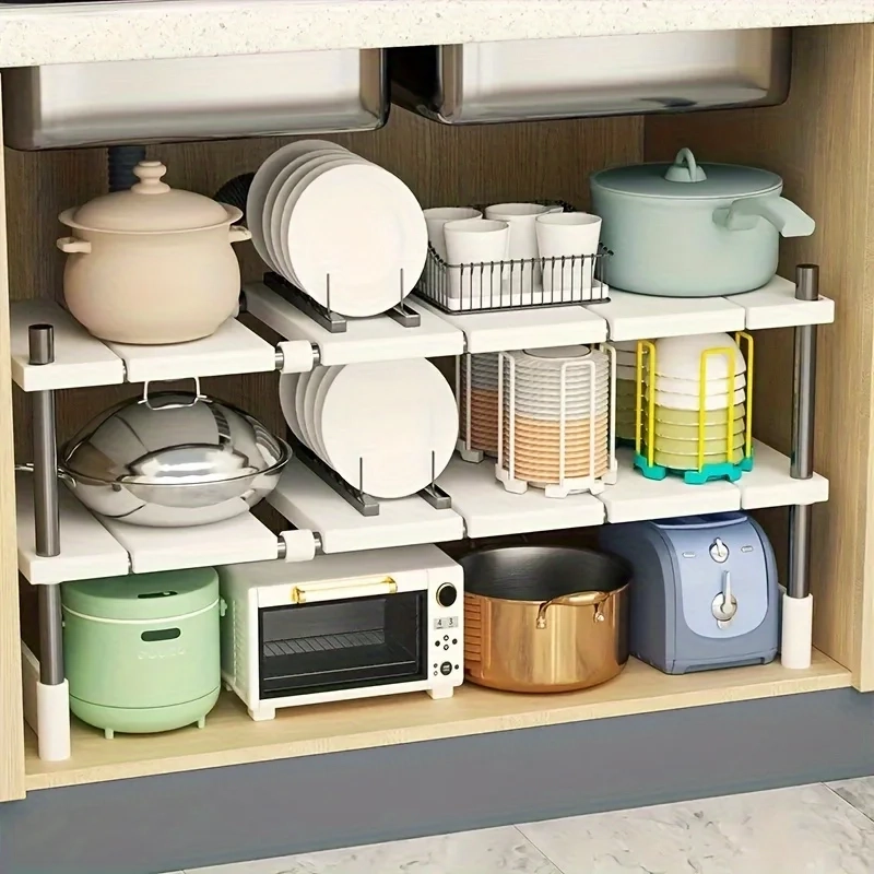 Adjustable Under Sink Storage Rack - Image 5