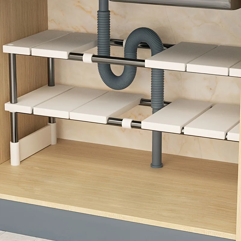 Adjustable Under Sink Storage Rack