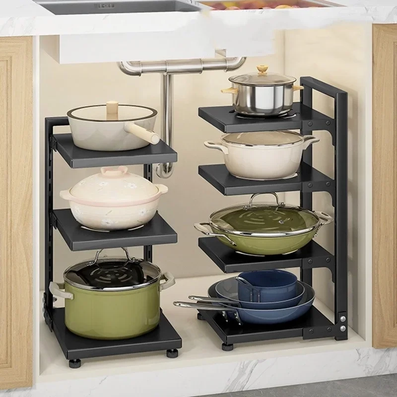 Multi-Layer Pot and Pan Storage Rack