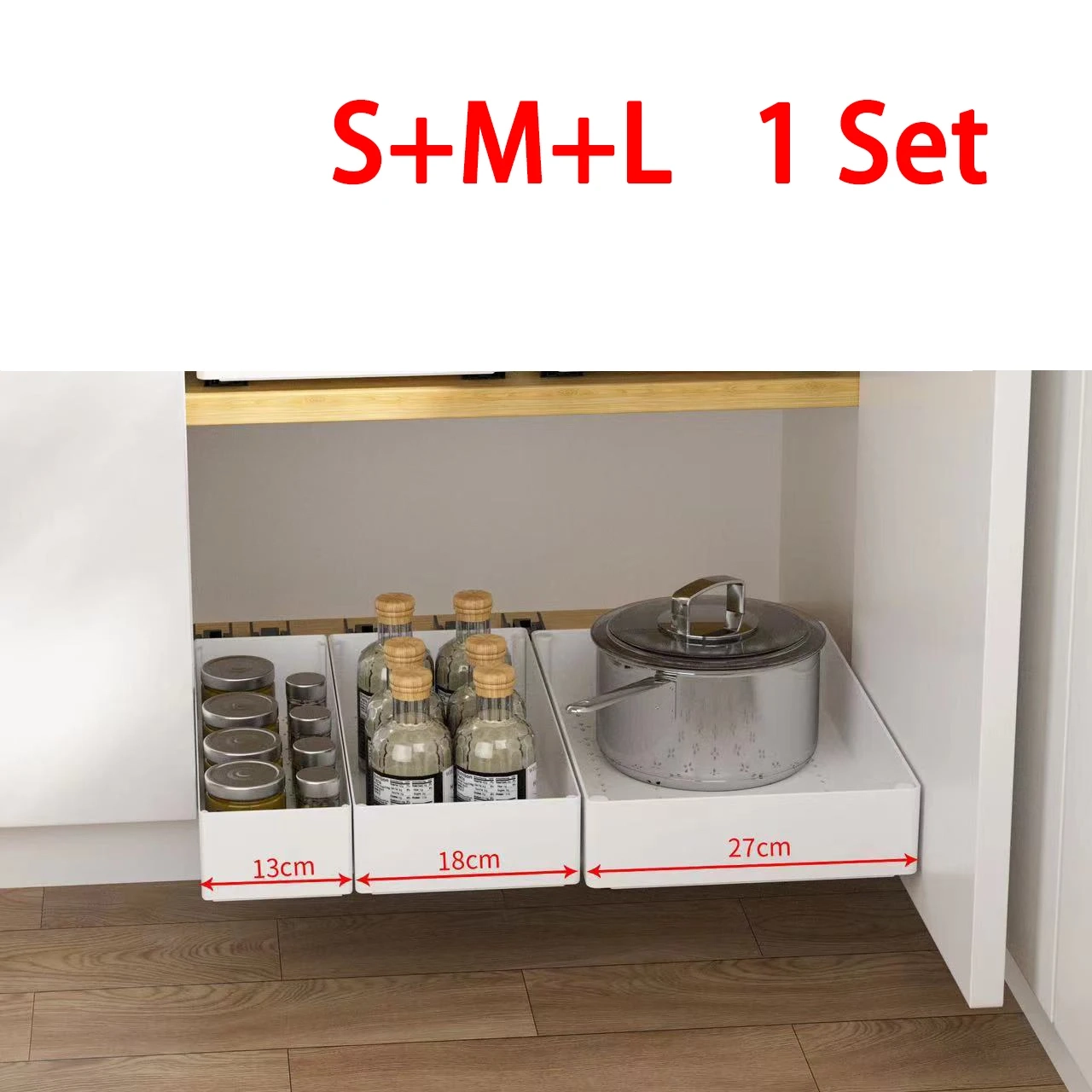 Punch-Free Pull-Out Cabinet Organizer Rack - Image 11