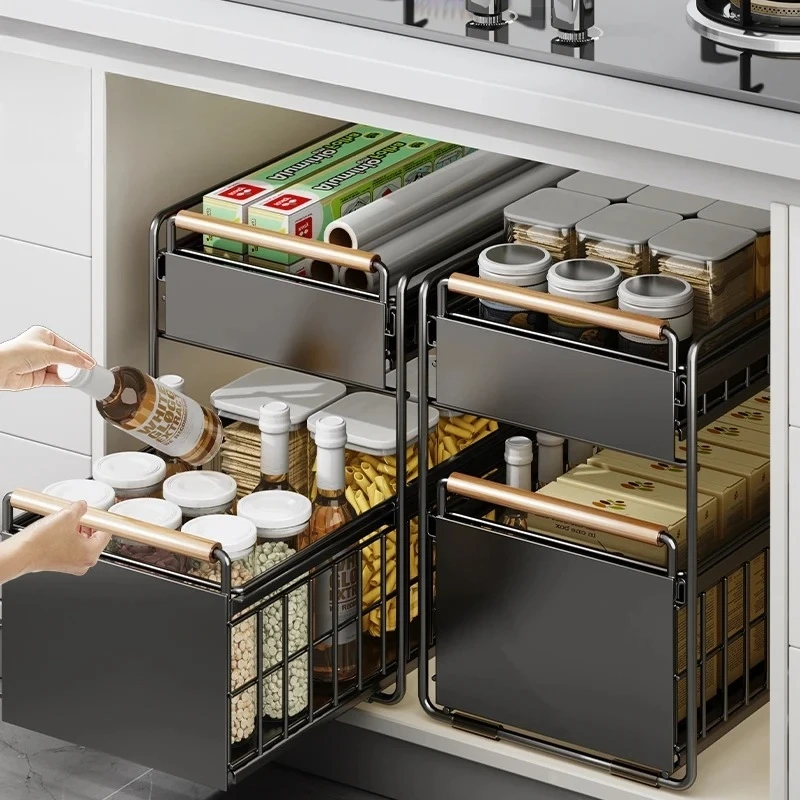 Adjustable Pull-Out Under Sink Organizer - Image 2