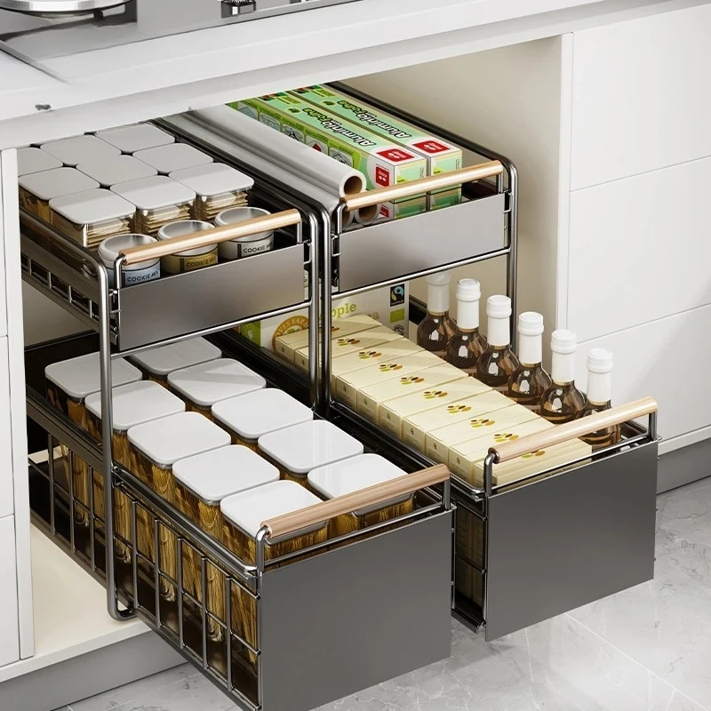 Adjustable Pull-Out Under Sink Organizer - Image 4